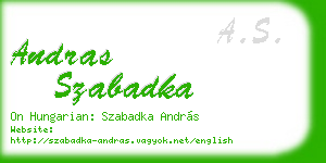 andras szabadka business card