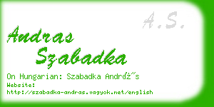 andras szabadka business card